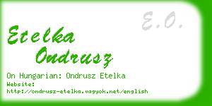 etelka ondrusz business card